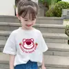 Camiseta de Algodón Puro para Niños Mayores, Ropa de Verano Moderna y Linda, Nuevo Estilo Verano Niñas Top Suelto Estilo Coreano para Niñas