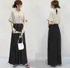 Conjunto de Duas Peças Estilo Japonês 2026: Blusa de Manga Flare com Decote V + Calça