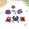 Nuevos Parches Bordados de Cangrejo y Camarón Hechos a Mano con Cuentas para Bolsas, Fundas de Teléfono, Sombreros y Accesorios de Ropa Parches DIY