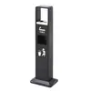 Coluna de Cinzas de Aço Inoxidável Cinzeiro Vertical Externo Lixeira Cinzeiro Coletor de Bitucas para Área de Fumantes