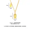 Collar de hueso de pez brillante tipo hielo-cristal CNC de oro de arena vietnamita, un diseño elegante que atrae la riqueza y asegura la prosperidad, una cadena de clavícula de oro de arena