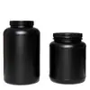 Balde Plástico Preto de 500ml 1000ml 2 Litros para Pó de Proteína, Recipiente para Pó de Grãos, Balde Portátil para Leite em Pó de Cabra
