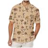 2024 Amazon Wish Aliexpress Camisa de Manga Corta de Verano Sin Bolsillo con Solapa Pantalones Patrón Vértigo Impresión Digital Colorida 3D