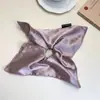 Estilo Coreano Gipsofila Lenço Quadrado de Cetim Scrunchie Cor Sólida Temperamento Acessórios de Cabelo de Alta Qualidade Elástico de Cabelo Laço de Cabelo Corda de Cabelo Adereço de Cabeça