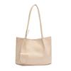Bolsa Casual para Desplazamientos de Gran Capacidad para Mujer 2025 Nueva Verano Color Sólido Moda Hombro Tote Hombro Axila Bolso de Mujer