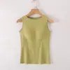 Dropshipping Camisola sin Mangas para Mujer Nueva Colección Primavera Verano con Copas, Elegante Escote de una Sola Línea, Adecuada para Usar como Prenda Interior o Exterior