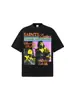 Camiseta Blanca de Manga Corta Estilo Streetwear Americano Stewell Saint para Hombres y Mujeres con Escote Pequeño, Algodón Puro de Peso Pesado