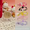 Colgante de oro de 999 de pureza Feliz Cumpleaños galleta serie corazón melocotón Sanrio con cordón, regalo para promociones de tiendas de oro