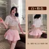 Fan Lei Ropa Interior Sexy Flor Escolar Sexy Femenina Cintura Dulce Reveladora Dividida Traje de Uniforme JK Pura Tentación Lujuria Pijama 906