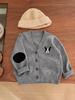 Chamarra de Punto Tejido para Bebé 2025 Primavera y Otoño Nuevo Estilo Cárdigan de Punto con Cuello en V para Niños Ropa Versátil para Salir Moderna
