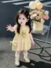 Conjunto de Niña 2026 Verano Nuevo Peto Rayado Infantil con Elegante Diseño de Muñeca Estrella para Bebés Niñas