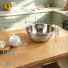 Bacia para lavar vegetais espessa de aço inoxidável 316, escorredor, bacia funda para sopa, bacia para bater ovos, bacia de cozinha multiuso