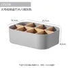Cesta de Armazenamento Cosmético Removível de Bambu e Madeira Cesta de Armazenamento de Utensílios de Cozinha Caixa de Armazenamento de Madeira e Plástico para Mesa de Centro de Sala de Estar