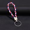 Chaveiro de Corda de Couro Trançado para Venda por Atacado Chaveiro de Carro Pingente de Argola Chaveiro Pequeno para Eventos Fabricante de Chaveiros