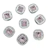 Nueva Caja Mágica Cuadrada de Diamantes Multicolor Espaciadores para Cubos de Azúcar de Ocho Agujeros Cuentas para Pulsera DIY Cadena Accesorios de Joyería