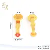 Pingente Ruyi Banhado a Ouro Atacado com Esmalte Colorido Estilo Retro Chinês Ornamento de Caractere da Sorte, Acessório Versátil para Pendurar Ruyi Pequena Joia