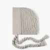 Balaclava de Malha para Outono e Inverno para Mulheres, Mistura de Lã, Lenço de Cabeça com Amarração Atrás, Quente, Protege as Orelhas, à Prova de Vento, Estilo Coreano