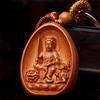 Talla en Madera de Durazno Ocho Guardianes del Zodiaco Chino Collar del Buda Buming para Hombres y Mujeres Año Buming Madera de Durazno Suerte Nuevo Estilo Chino Colgante