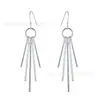Pendientes Vintage de Moda Estilo Coreano con Cinco Pilares, Chapados en Plata, Encantadores, Transfronterizos, Jinshihu, En Stock para Exportación