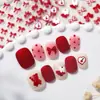 Adesivos de Unha Laço Vermelho 5D Em relevo Tridimensional Festivo Laço DIY Adesivos de Arte para Unhas Acessórios Sl Modelo