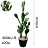 Cacto Cacto Em Vaso Plantas Verdes Falsas Tropicais Paisagismo de Deserto Plantas Verdes Falsas Enfeites Decorativos de Cacto