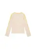 Camiseta de Manga Larga con Cuello en V y Costuras de Diamantes Calientes de Hello Kitty Dulce y Fresca para Mujer 2025 Otoño Nuevo Look Adelgazante Top Corto