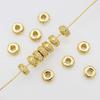 Bolsa de Oro de 18K Diamante Estrella Planeta Patrón Cuentas Espaciadoras con Cuentas diy Perla Cristal Cuentas Espaciadoras Accesorios