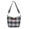 Bolso Femenino de Moda Versátil Transfronterizo 2026 Verano Nuevo de Gran Capacidad Casual Cuadros para el Trabajo Bolso de Hombro Cruzado
