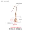 Accesorios de abrazadera de gancho para oreja de plata S925, hechos a mano, accesorios de bricolaje, pendientes semiacabados, pendientes de joyería de moda, pendientes, colgante vacío