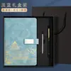 Caderno A5 Personalizável com Logo, Conjunto de Caixa de Presente Bloco de Notas Estilo Chinês, Lembrança, Caderno com Fivela Flor Janela Hot Stamping