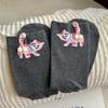 Calcetines Traviesos de Gato para Mujer, Lindos Calcetines Divertidos de Dibujos Animados 3D de Gato de Media Pantorrilla con Pompón, Calcetines de Algodón sin Costuras con Forma de Huevo
