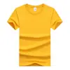 Camiseta Lisa de Manga Corta con Cuello Redondo de Algodón Pesado Personalizable DIY Camiseta Lisa Ropa de Trabajo para Imprimir logo