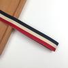 Cinto de malha listrado de poliéster simples com várias especificações, vermelho, branco e azul, três cores, faixa de emblema intercolorido, faixa colorida