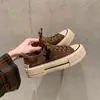 Tênis Casuais Grape Mom Femininos de Solado Grosso para Aumentar a Altura, Tênis de Treino Alemães Star Red, Tênis Esportivos Femininos Estilo Forrest Gump
