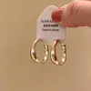 Novos Brincos Assimétricos Dourados Brilhantes em Forma de C para Mulheres, Estilo Simples, Estilo Coreano, Brincos Geométricos Versáteis do Instagram