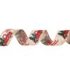 Cinta decorativa navideña de 6 m, nueva, para árbol de Navidad, colgante de lino fino, cinta de 5 cm con dibujos de coches, adornos colgantes