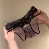 Sedutoras e cativantes~ Calcinhas Femininas de Renda com Estampa de Leopardo Sexy Corte Quente Tanga de Renda Transparente Puro Desejo