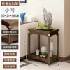 Soporte de exhibición de piedra, soporte para pecera, base, mesa auxiliar, mesa de rincón, soporte para plantas, sala de estar de madera maciza de pie