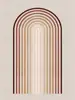 Pintura decorativa para sala de estar con líneas abstractas Arte nórdico Pintura de pared de fondo para sofá Geométrico simple Pintura decorativa para restaurante Núcleo