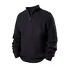 Fábrica de suéteres de punto para hombre de marca de moda de venta caliente transfronteriza con media cremallera y cuello alto
