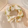 Novo scrunchie xadrez floral coreano para mulheres, de alta qualidade, elástico de cabelo doce e fofo, elástico de cabelo estiloso