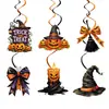 Nova Decoração de Bandeira Espiral Temática de Halloween Bruxa, Abóbora, Fantasma Conjunto Decoração de Halloween