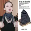 Pañuelo Cuadrado Pequeño de Algodón y Lino, Pañuelo para Protección del Cuello de Mujer Nuevo Verano 2026, Pañuelo Delgado de Algodón y Lino para Protección del Cuello