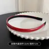 Diadema de Cuero Rojo para Mujer, Estilo de Alta Gama, Diadema de Corona Alta para Uso Diario, Pasador para Otoño e Invierno, Año Nuevo, Realza el Cutis