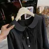 Camisa de manga larga a cuadros con cuello de muñeca retro para mujer, colección otoño 2026, talla grande, adelgazante, corte holgado, rejuvenecedora, top versátil
