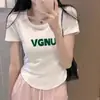 Camiseta de Algodón con Textura de Hilo Manga Corta para Mujer Super Adelgazante Estilo Chica Caliente Diseño Corto Sentido del Diseño Verano Ajuste Delgado Versátil Dobladillo Curvo Top