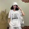 Camiseta Informal Versátil de Manga Corta con Estampado Nuevo Estilo Verano 2026 para Mujer, Talla Grande Holgada, Estilo Perezoso, Camiseta de Manga Corta