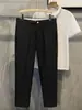 Calça Social Masculina Antirrugas Slim-Fit para o Trabalho e Dia a Dia Outono/Inverno 2025 Versátil Casual Preta Não Amassa Estilo Coreano