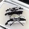 Clip de Banana de Encaje de Lunares de Encaje Estilo Coreano Nuevo Pasador para Cola de Caballo Alta Accesorio para el Cabello Clip para el Cabello
