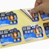 Etiqueta de Función de Producto Eléctrico Dragón Plateado Brillante Metal Autoadhesiva para Mascotas Resistente al Desgarro y Antiincrustante Pegatina Autoadhesiva